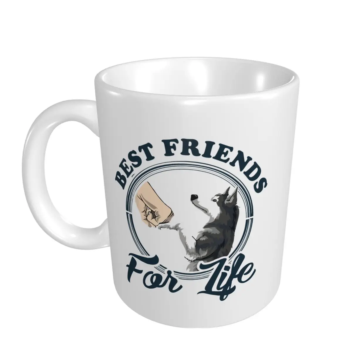 Mark Cup Mug Siberian Husky Lovers Best Friends For Life Coffee Mugs Tea Milk Water Cup Travel Mugs For Office Home