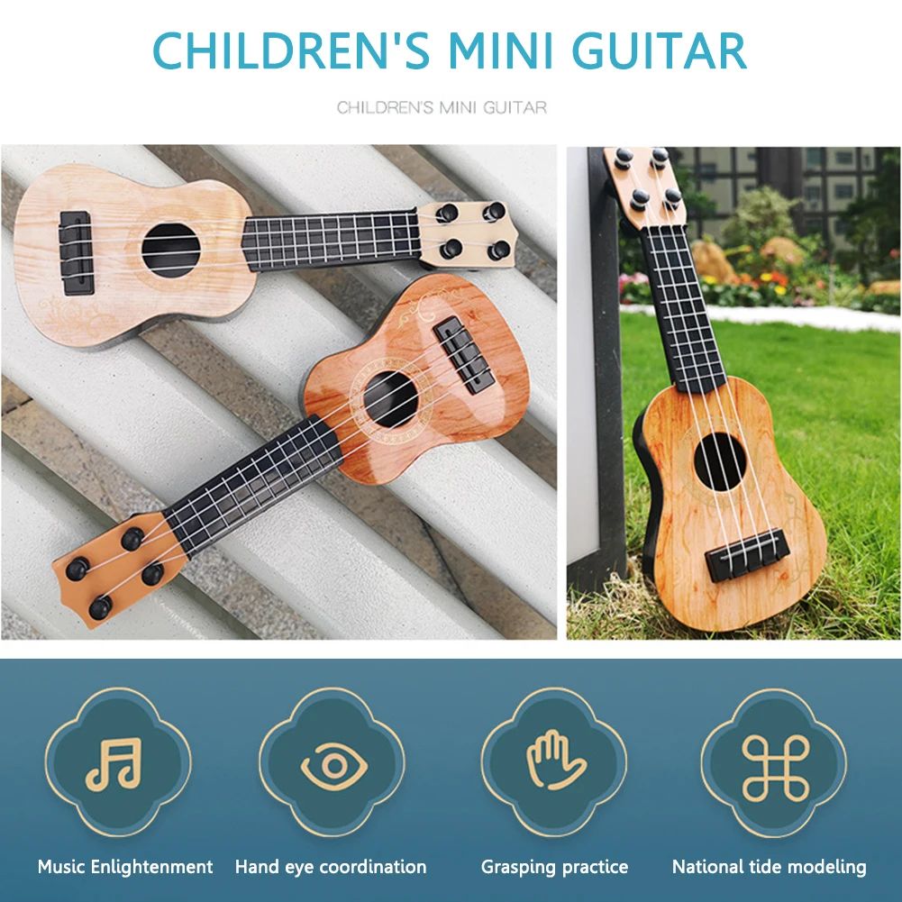 21 inch Ukulele 4 String Mini Guitar Musical Instruments Educational Learning Toys for Kids Music Lover Playing