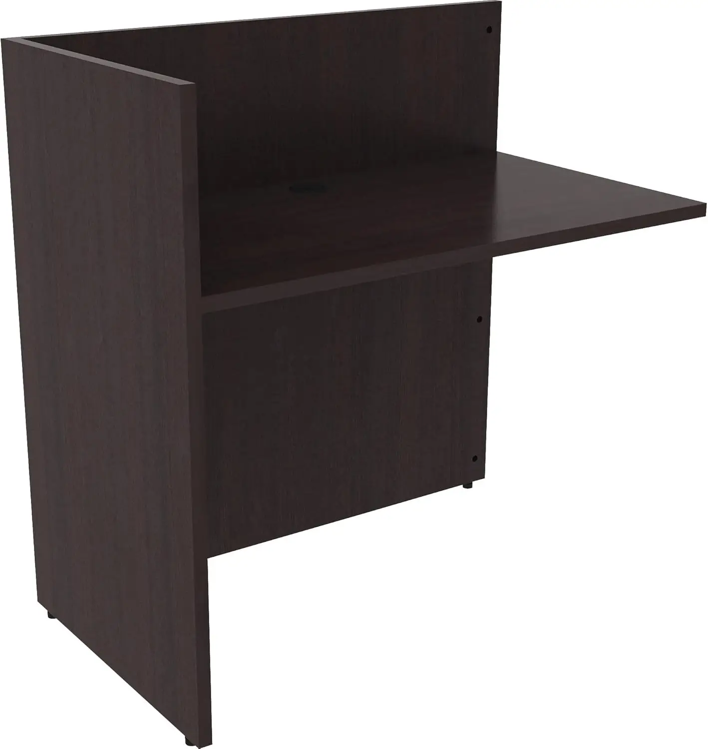 LLR18309 42 in. Laminate Contemporary Reception Desk Espresso