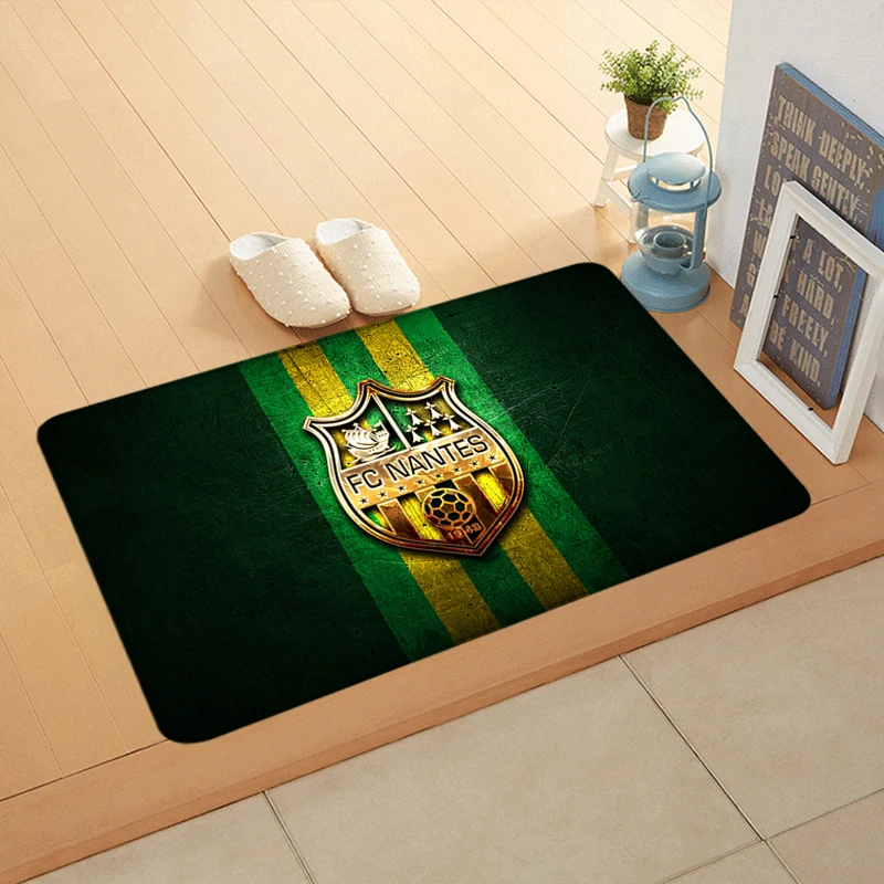Doormat Flannel Floor Mat Indoor Foot Rug Prayer Bedside Mats F-FC Nantes Kitchen Corridor Water Absorbent Carpet Balcony Decor