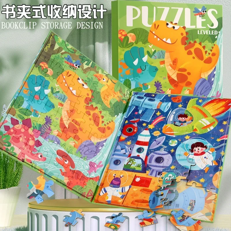 Magnetic Puzzle Book Magnetic Puzzles for Kids Montessori Games Cartoon Animals Jigsaw Book Baby Educational Toys Children Gift