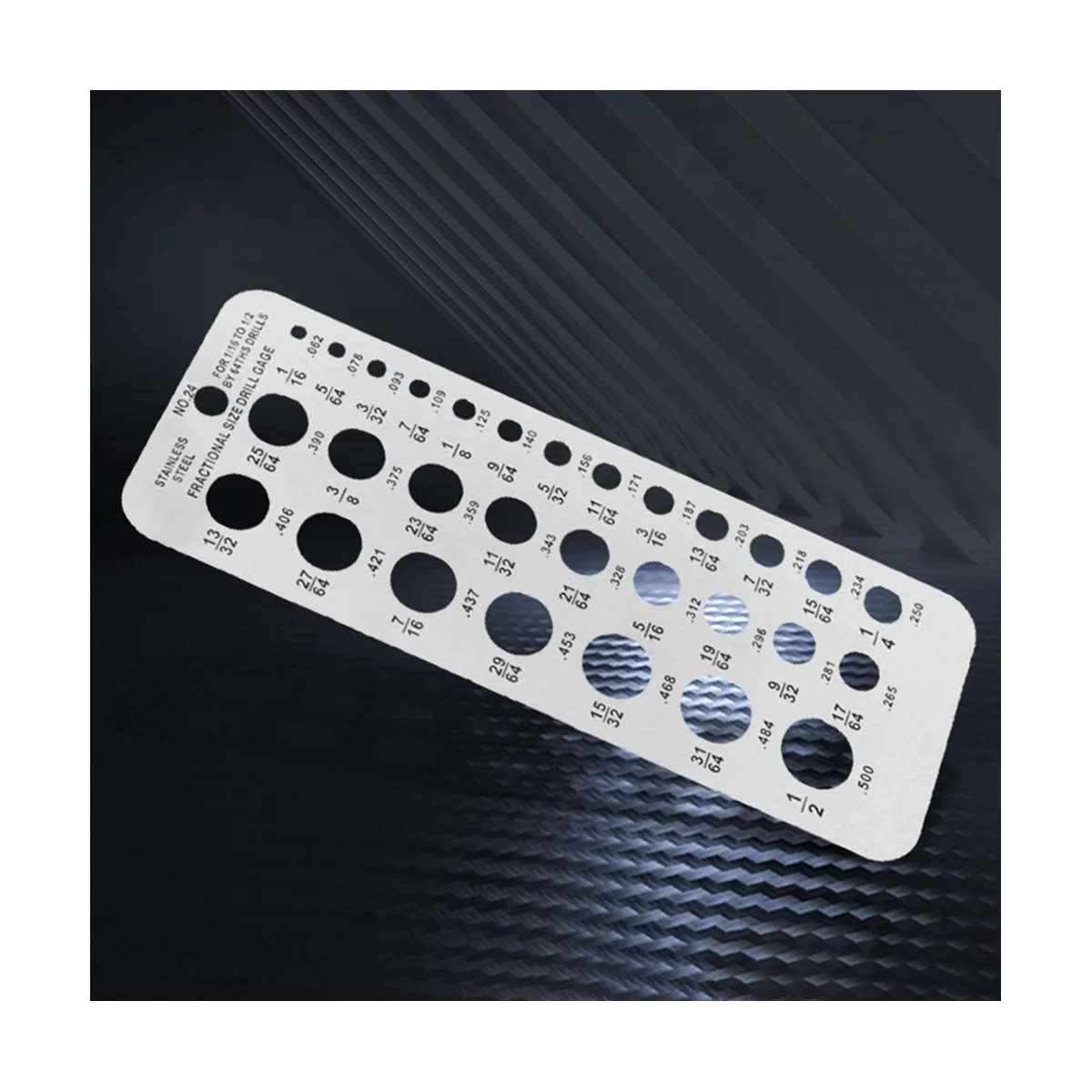 Jauge de diamètre en acier inoxydable, jauge de diamètre, mesure de l'épaisseur du fil, testeur de règle, perceuse bricolage, outil de jauge de mesure