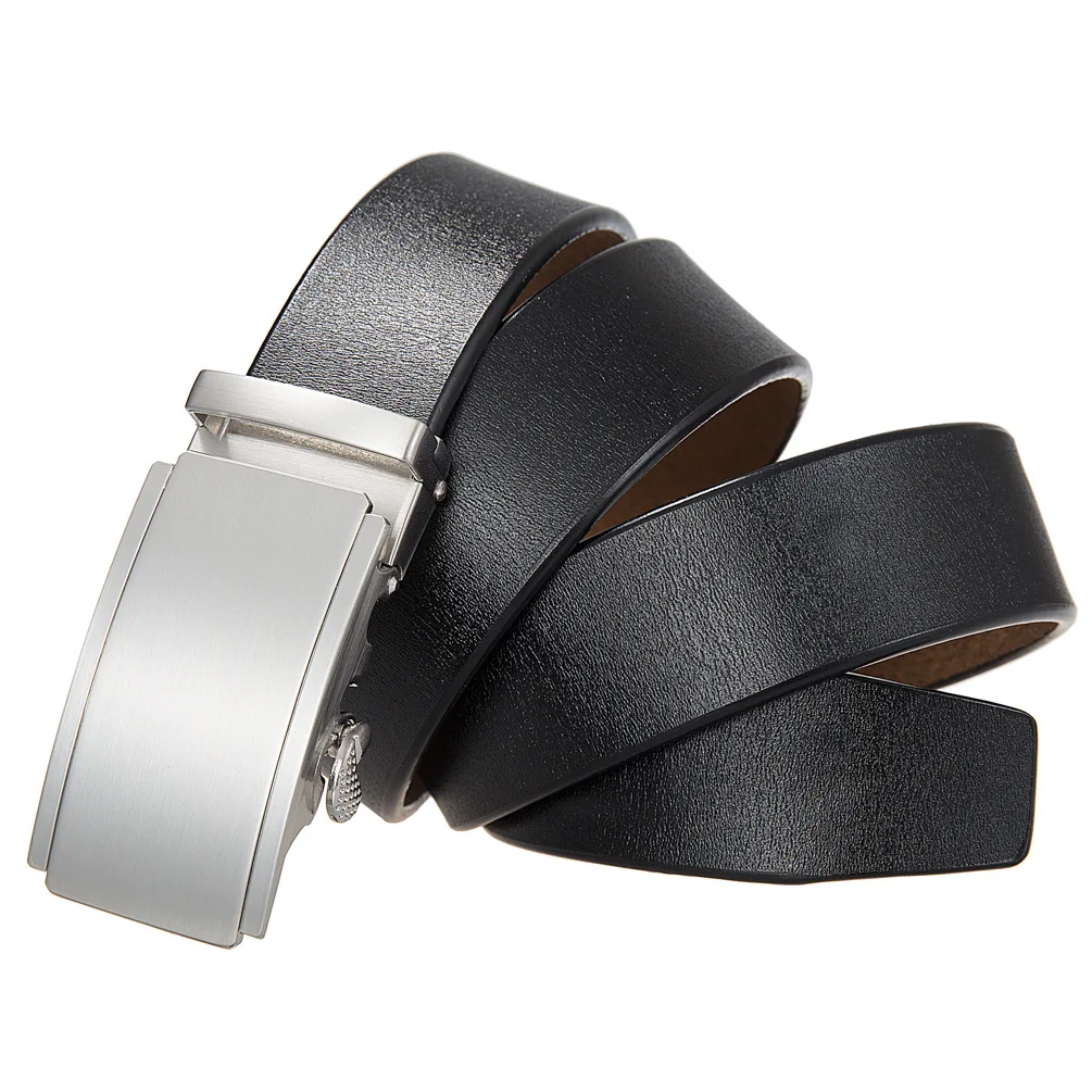 Neue männer Echte Leder Gürtel Automatische Schnalle Gürtel Männer Mode Hohe Qualität Schwarz Braun Bund 3,5 cm – Detail 8