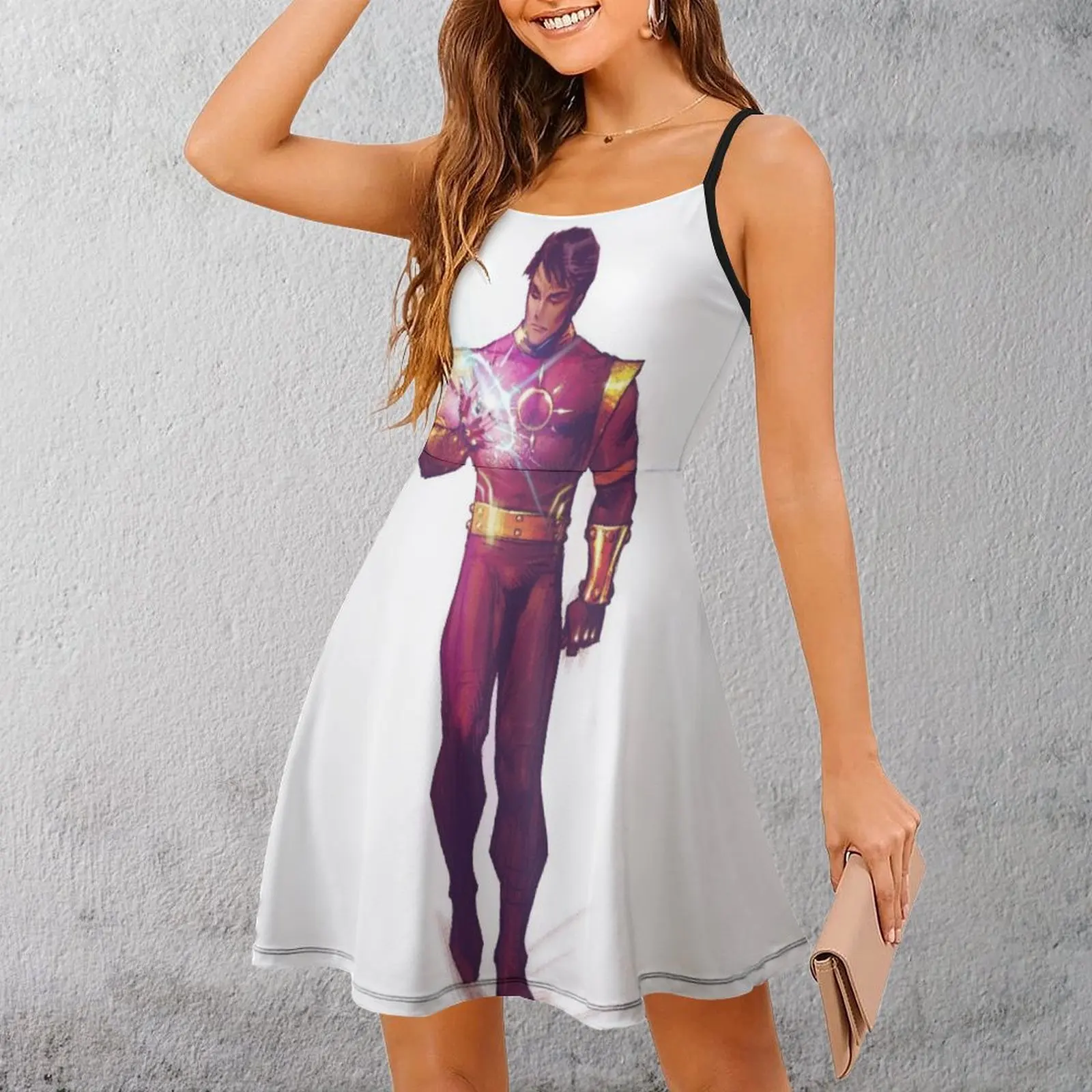 

The Bats Batty The Dark Knight Caped Gotham's Guardian (348) Женское платье на бретельках с графикой Крутая сексуальная женская одежда Юмор Графика