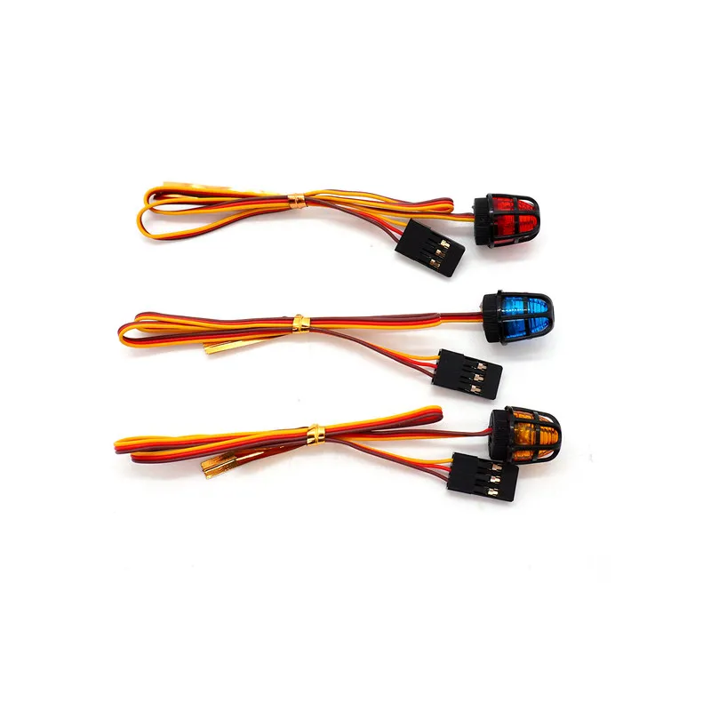 RC 1/10 1/14 Multi-Function LED Light Bar Police Fire Rescue Ambulance Strobe with Cover for Truck Crawler Parts