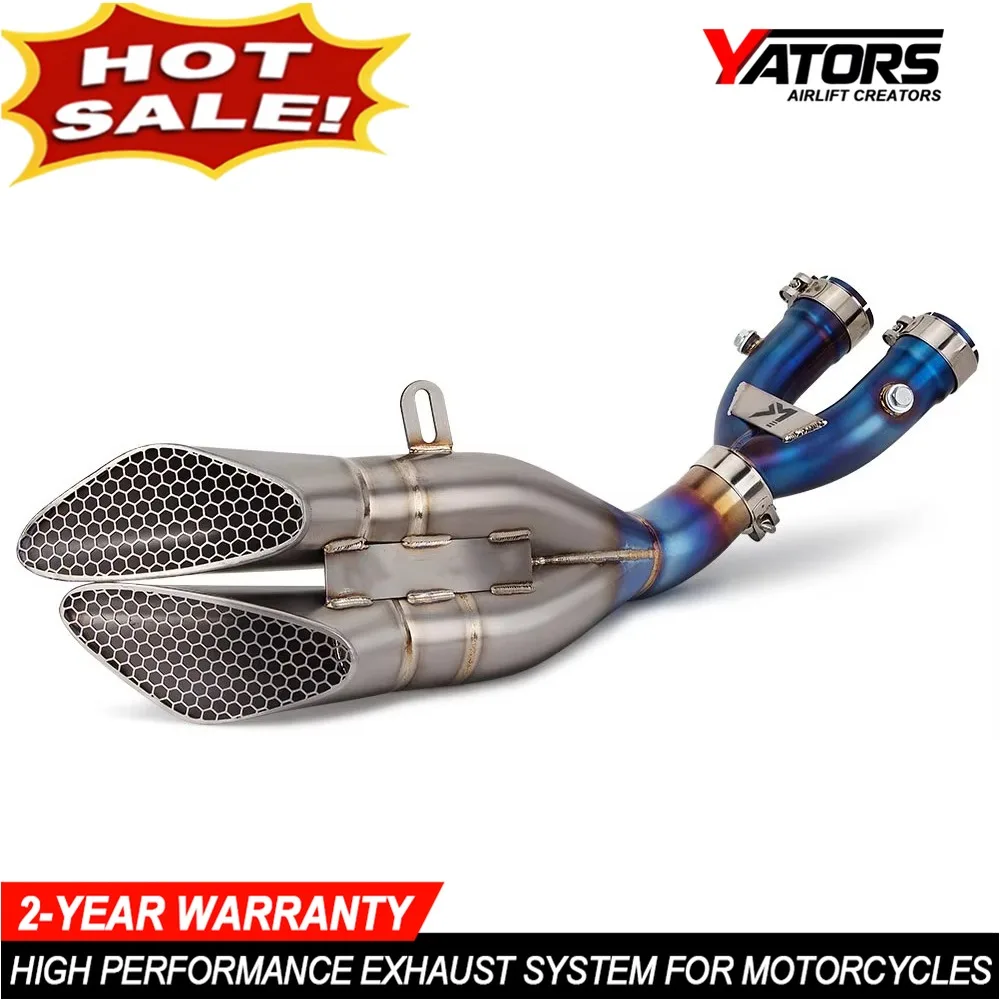 Slip-on Motorcycle Exhaust Mid Link Pipes for YAMAHA YZF R1 R1M 2015-2023 Motorbike Exhaust System Parts Muffler Kit Moto Escape