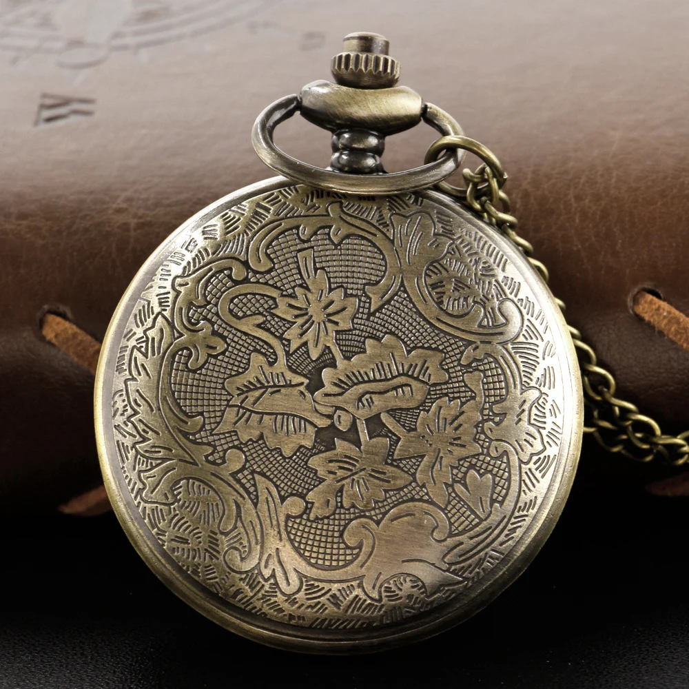 الرجعية أعماق البحار الوحش الوقت الأحجار الكريمة كوارتز ساعة الجيب موضة عنصر واحد قلادة قلادة الرجال والنساء ساعة هدية #3