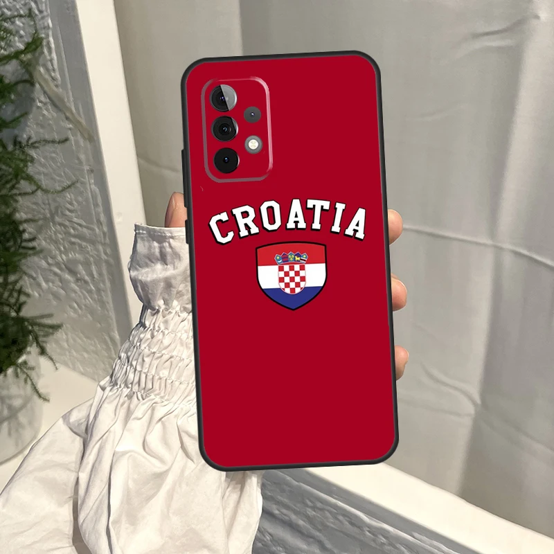 Croatia Flag Case For Samsung Galaxy A54 A34 A13 A23 A33 A53 A73 A12 A14 A22 A32 A52 A51 A71 A21S Coque