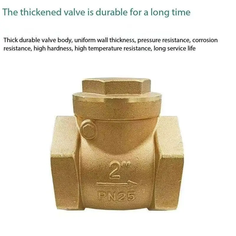 1/2" 3/4" 1" 1-1/4" 1-1/2" BSP Female Thread Brass Swing Check Valve One Way Non-return Valve for Water Brass Horizontal Check