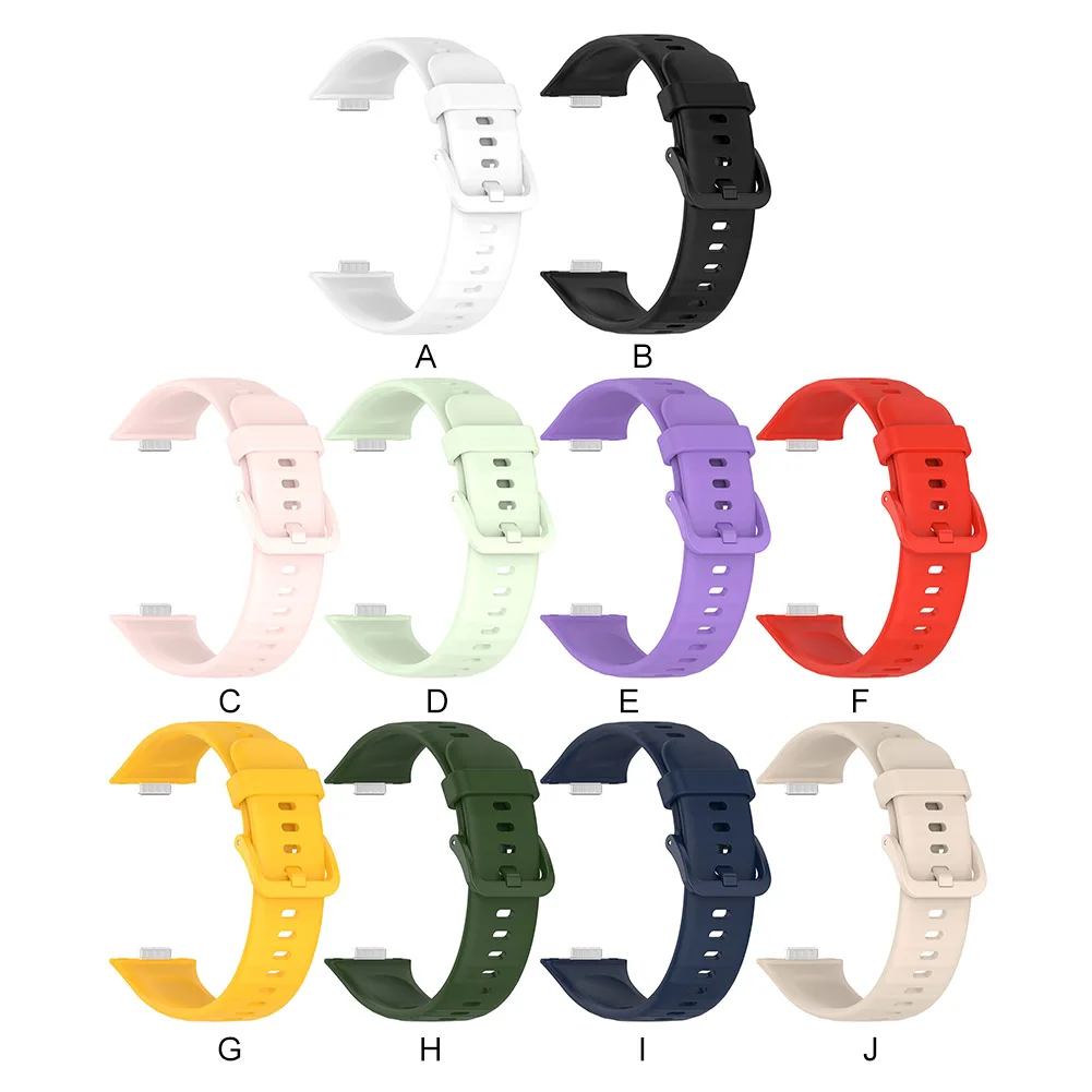 Silicone Strap Breathable Replacement Wristband Sweatproof Adjustable Watch Band Sports Watchband for Huawei Watch Fit 3