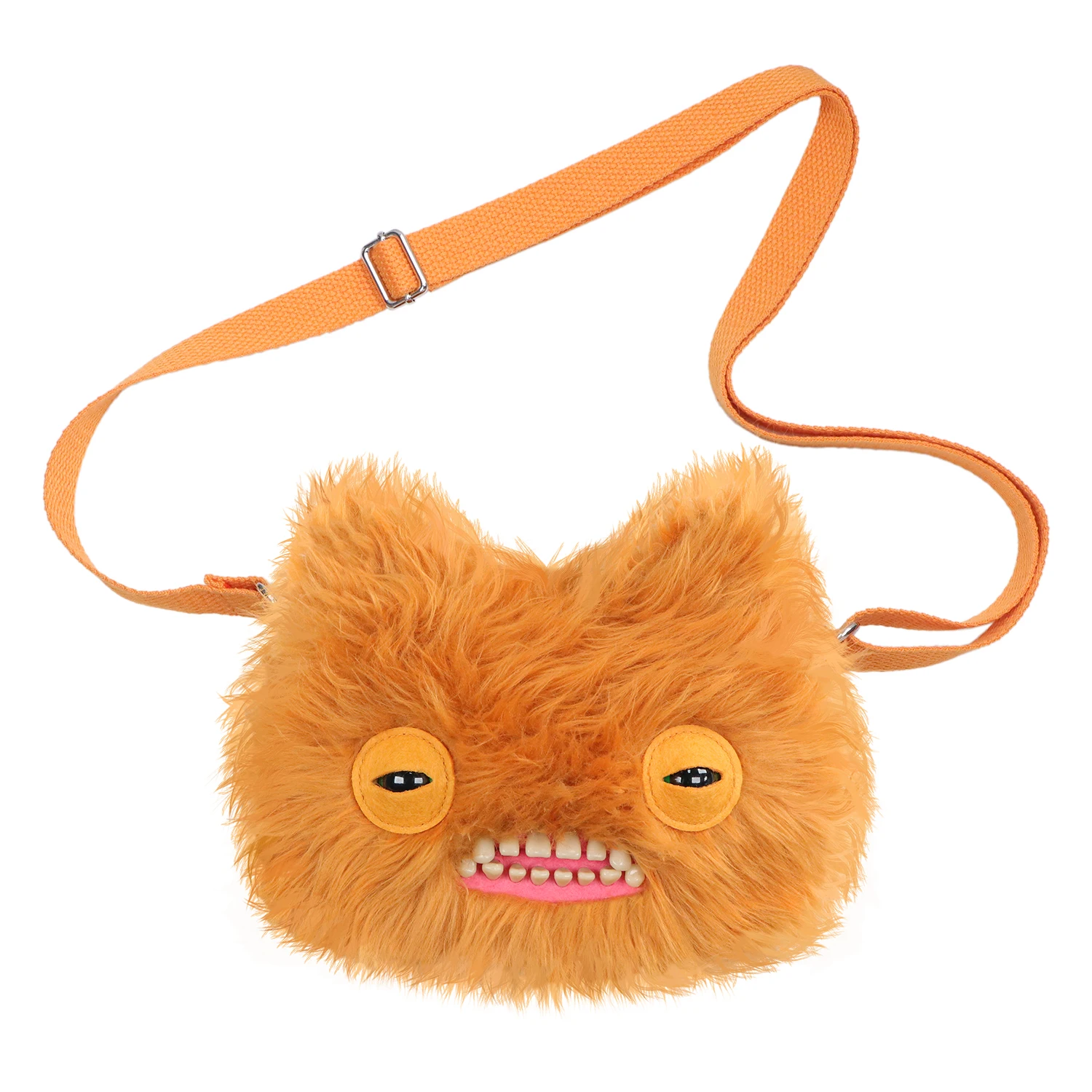 Original Fuggler Hässliche Zähne Monster Plüschtiere Schultertasche Fuggler Weitaugiger Seltsamer McStinkles Katze Plüsch Umhängetasche Geschenke