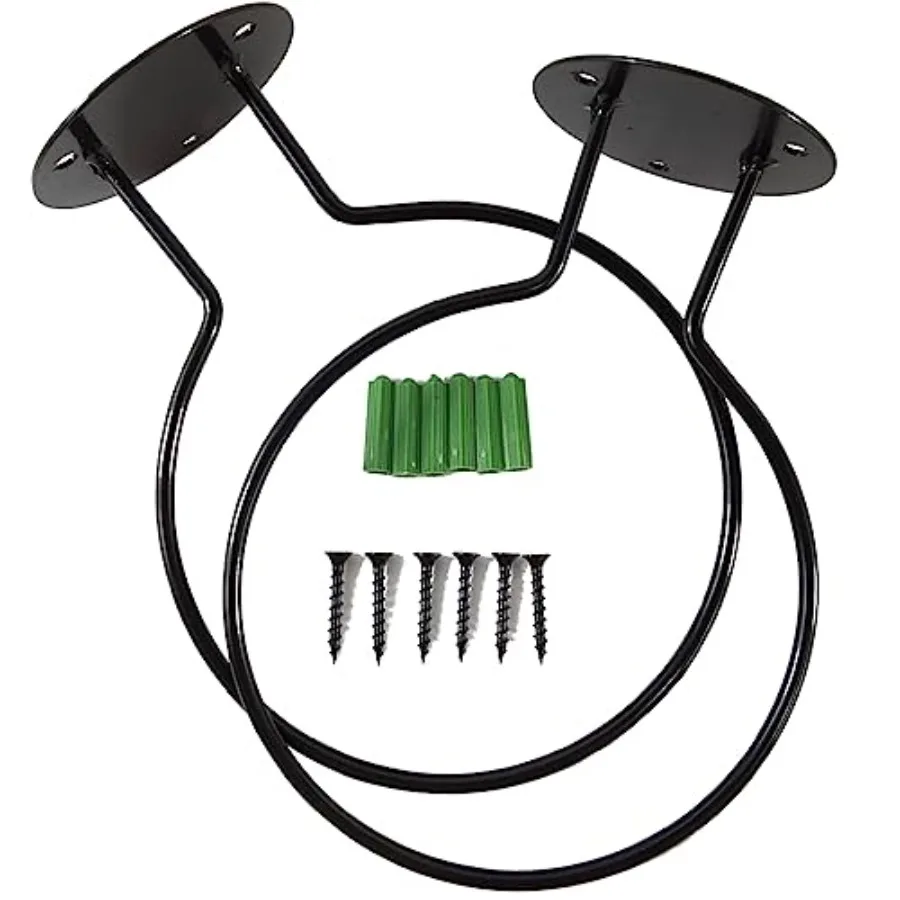 2PCS Sport Ball Halter Wand Halterung Display Rack Universal Ball Rack Metall Ball Halter Schwarz Ball Rack Halter für basketball V