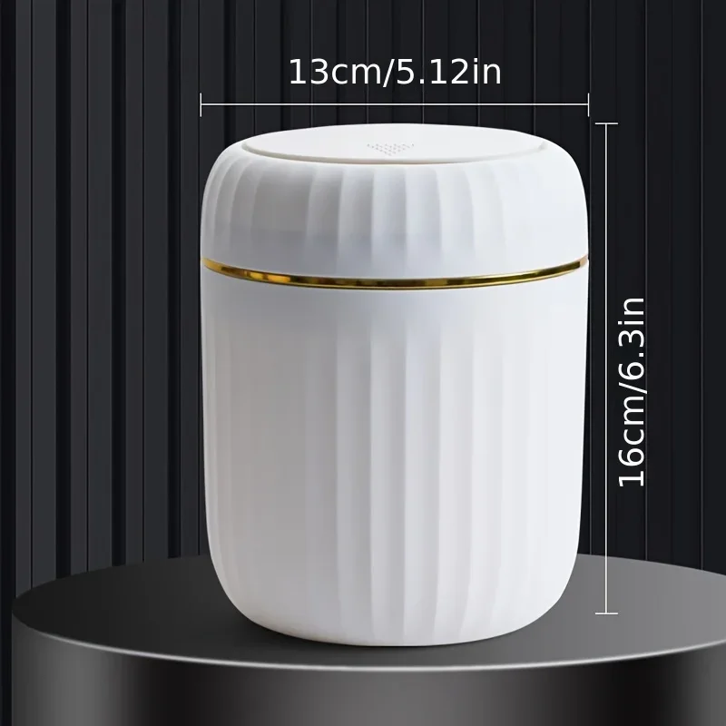 Desktop Press Trash Can Plastic Mini Garbage Bin with Lid Coffee Table Office Living Room Study Odor-Resistant Home Supplies