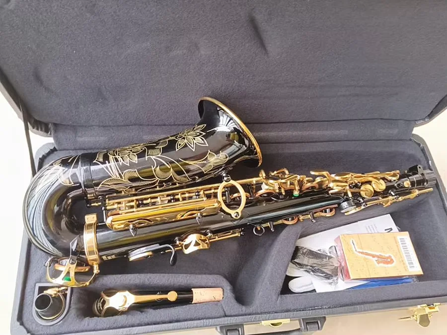Best quality New Black Alto saxophone 82Z One on one Model E-Flat Professional Sax music instrument With Case Accessories