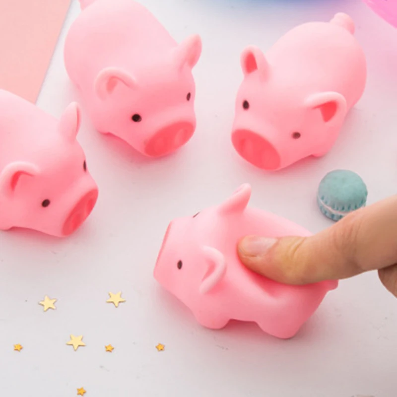 Bulk Set Adorable Pink Piglet Sculptures – Tiny Soft Rubber Sensory Objects Zen Garden Accessories, DIY Craft Embellishments TMZ