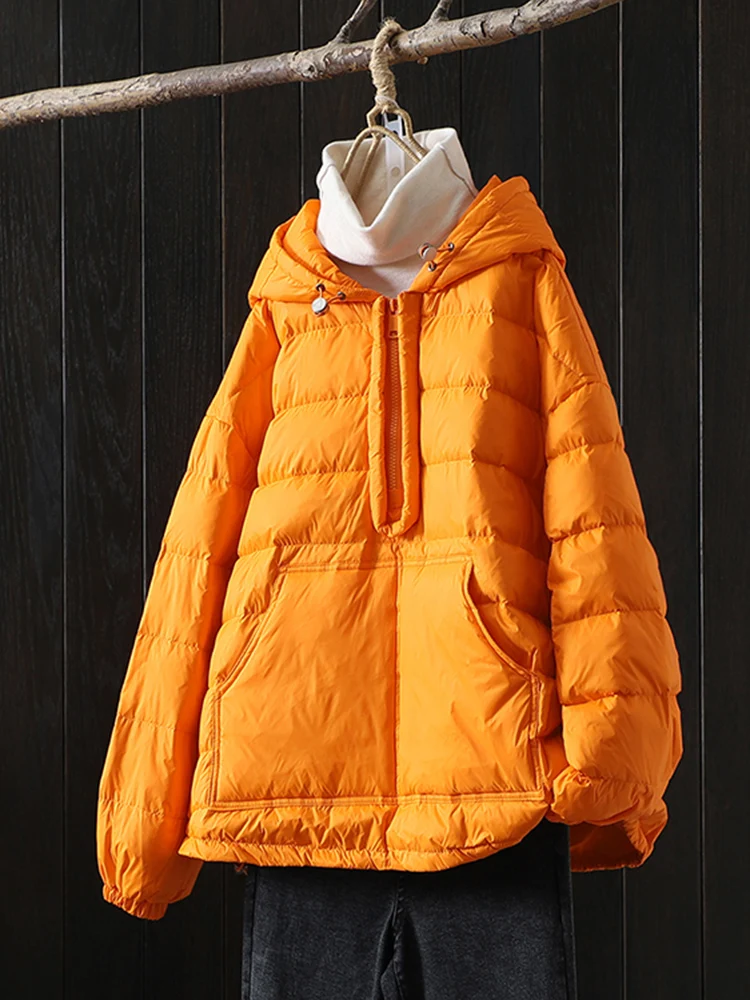 SEDUTMO Winter Oversize Duck Down Coat Women Hoodies Casual Quilted Warm Pocket Puffer Jacket Autumn Basic Parkas ED1851