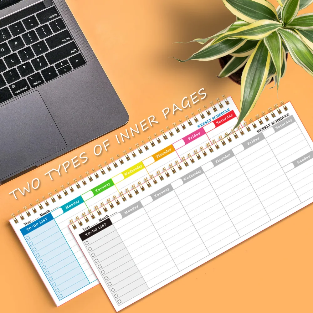 Imagem -05 - Notebook Planejador com Calendário Diário Inglês Plano Semanal Gerenciamento de Tempo Manual Escritório Papelaria Escolar 2023 Novo