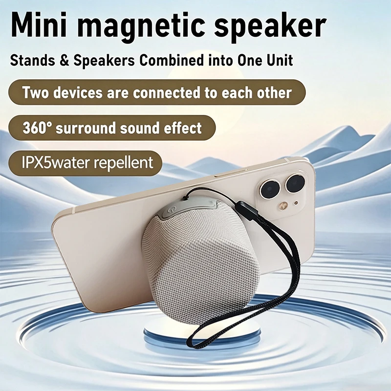 Convenient and compact magnetic speaker, with ultra long bat