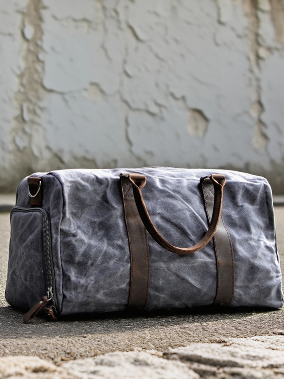 Large Capacity Canvas Travel Bag Men's Shoulder Crossbody Bag Fitness Retro Bag for Short Business Trips Fashionable Trendy S...