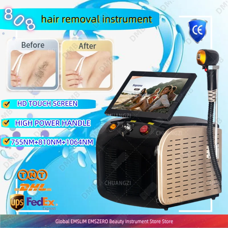 

Diode Laser Hair Removal Professional Machine Platinum Salon Spa Equipment Titanium 3500w New 3 wavelength Laser 755 808 1064