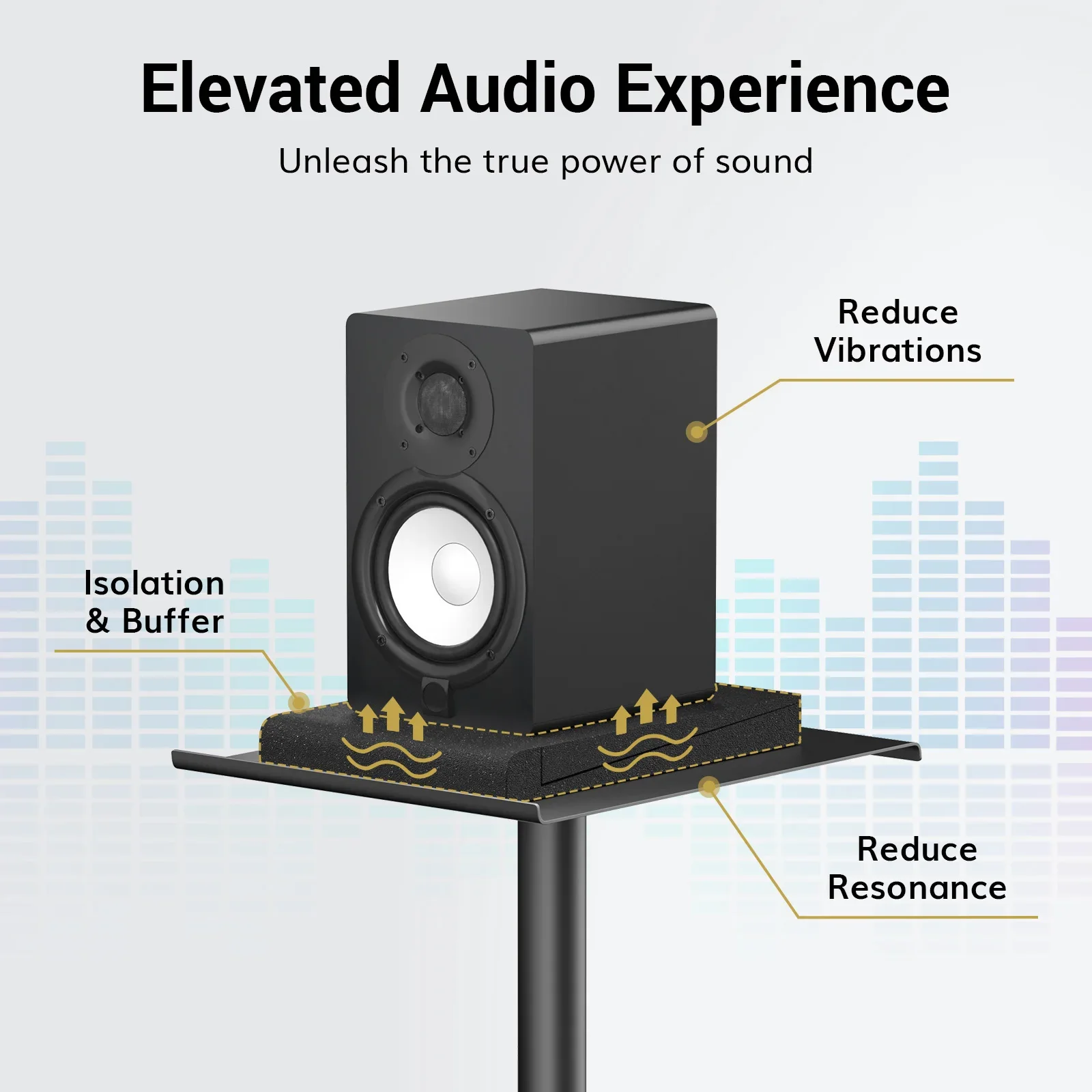 Podkładki izolacyjne pod głośniki, pianka akustyczna do monitorów studyjnych, panele dźwiękochłonne o wysokiej gęstości do większości głośników 5-calowych