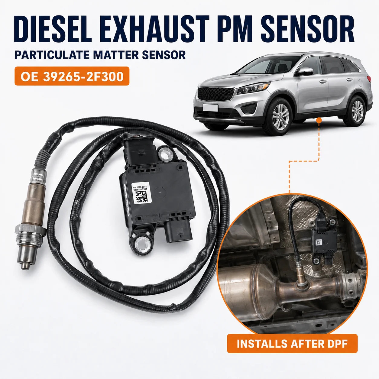 Image of AP02 Diesel-Abgas-PM-Partikelsensor für Kia Sorento Hyundai Santa Fe 39265-2F300 0281006552 0281006553