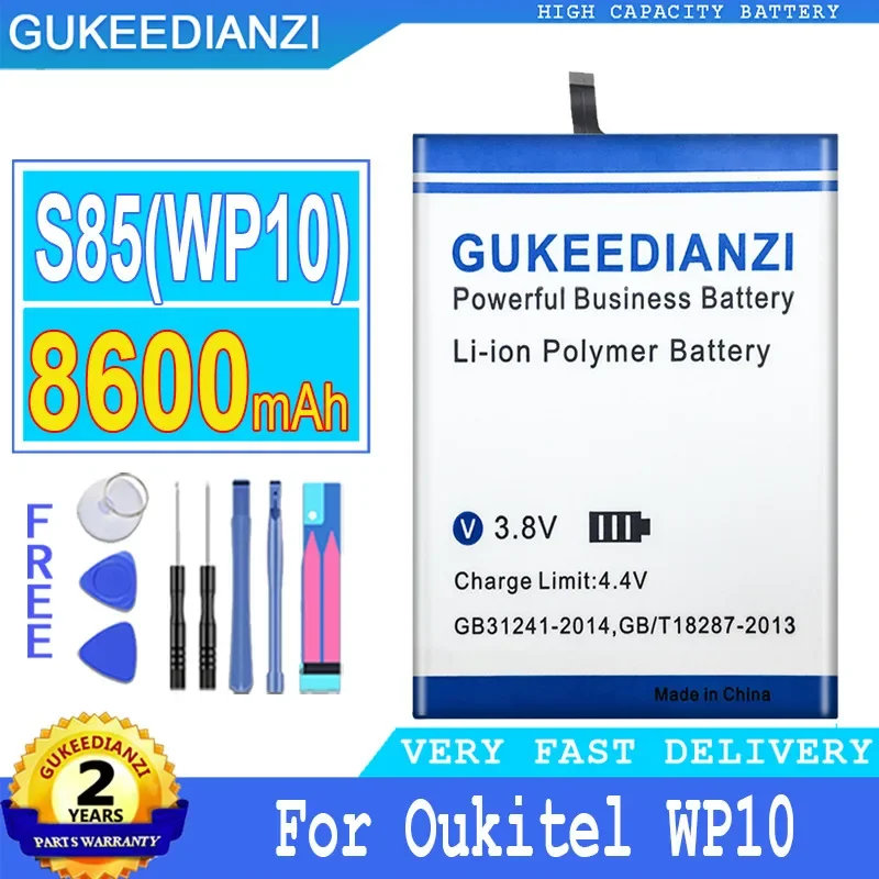 

Аккумулятор GUKEEDIANZI S85 для Oukitel WP10, 6,67 дюйма, аккумулятор большой мощности, 8600 мАч