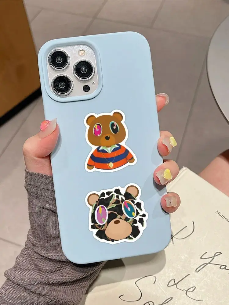 60 pièces Kanye Graduation ours Graffiti autocollants décalcomanies bricolage bagages ordinateur portable téléphone guitare Scrapbook téléphone autocollant