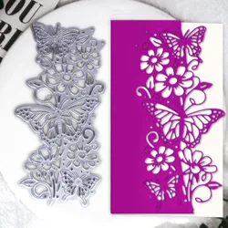 Butterfly Flowers Border Edge Cutting Metal Cutting Dies for DIY Scrapbooking Decorative Card Making Embossing Craft Stencil