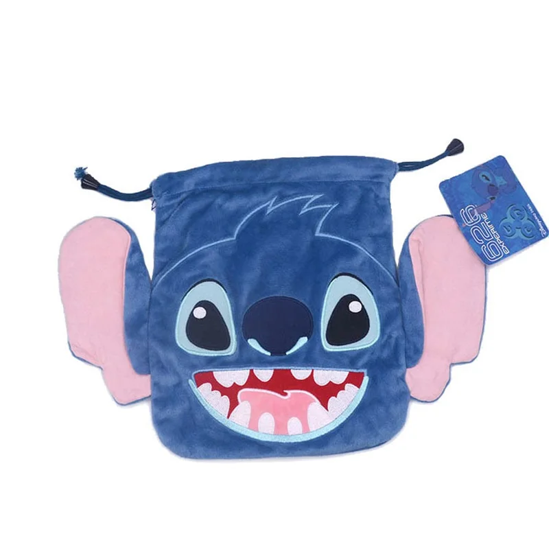 Stitch Disney Gift Bag Drawstring Pockets Plush Storage Bags Drawstring Bag Cartoon Anime Kids Birthday Cute Fashion Gifts