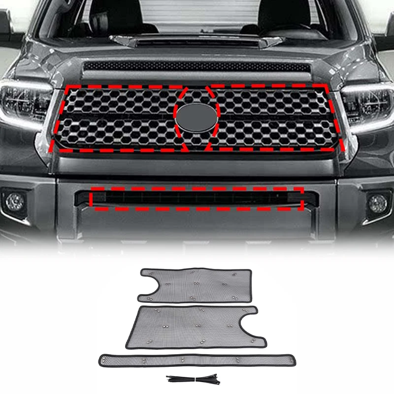 

Front Grille Insect Proof Net 3PCS For Toyota Tundra TRD Sport 2018-2020 Exterior Protector Parts