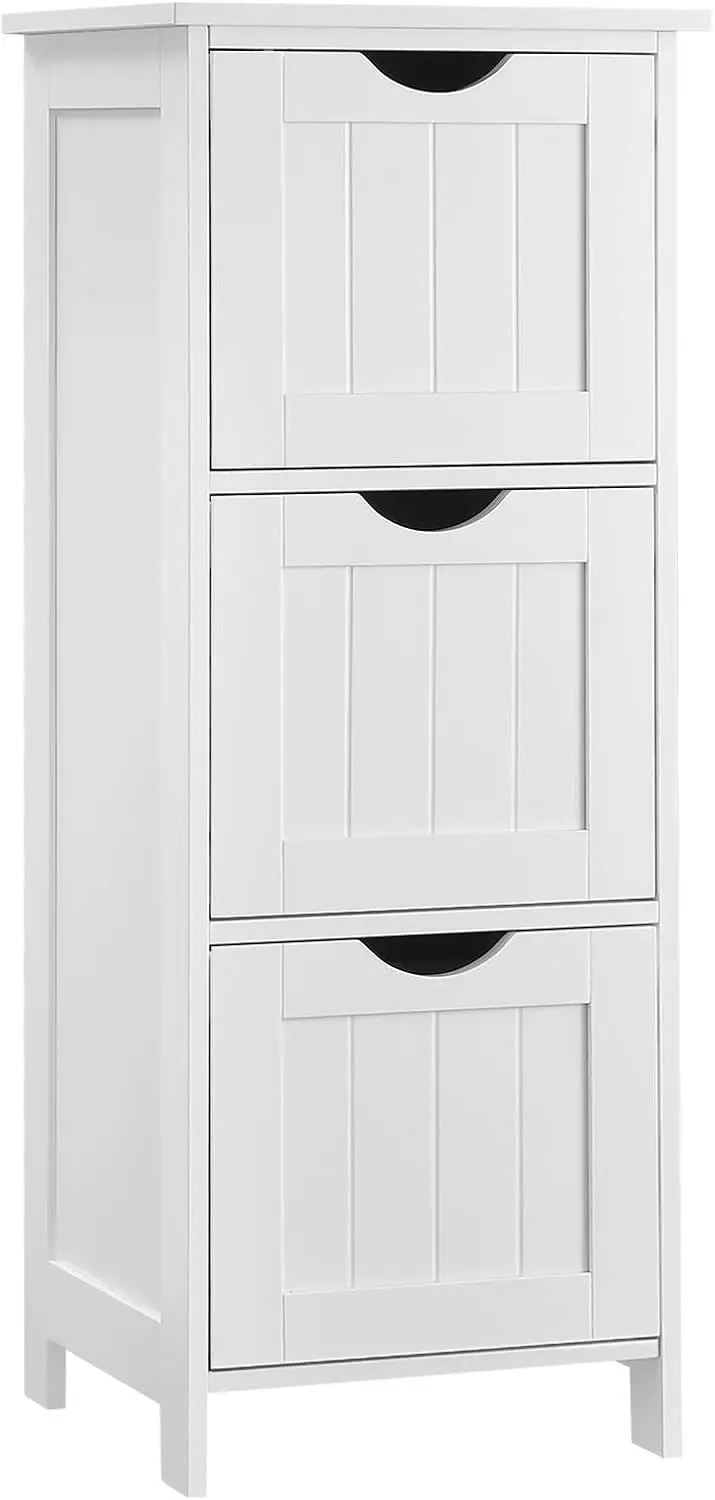 VASAGLE Bathroom wardrobe, storage s wardrobe, narrow bath wardrobe with 3 drawers, 32x30x81 cm