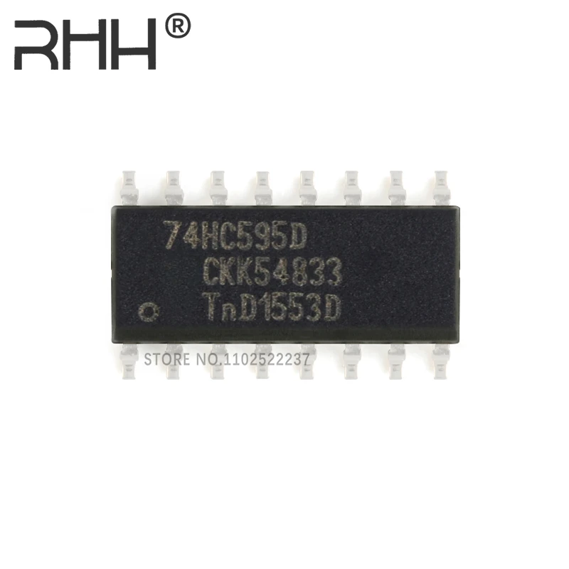 74HC595 74HC595D SOIC-16 Shift Register 1 Element 8 Bit LED display driver electronic components driver chip