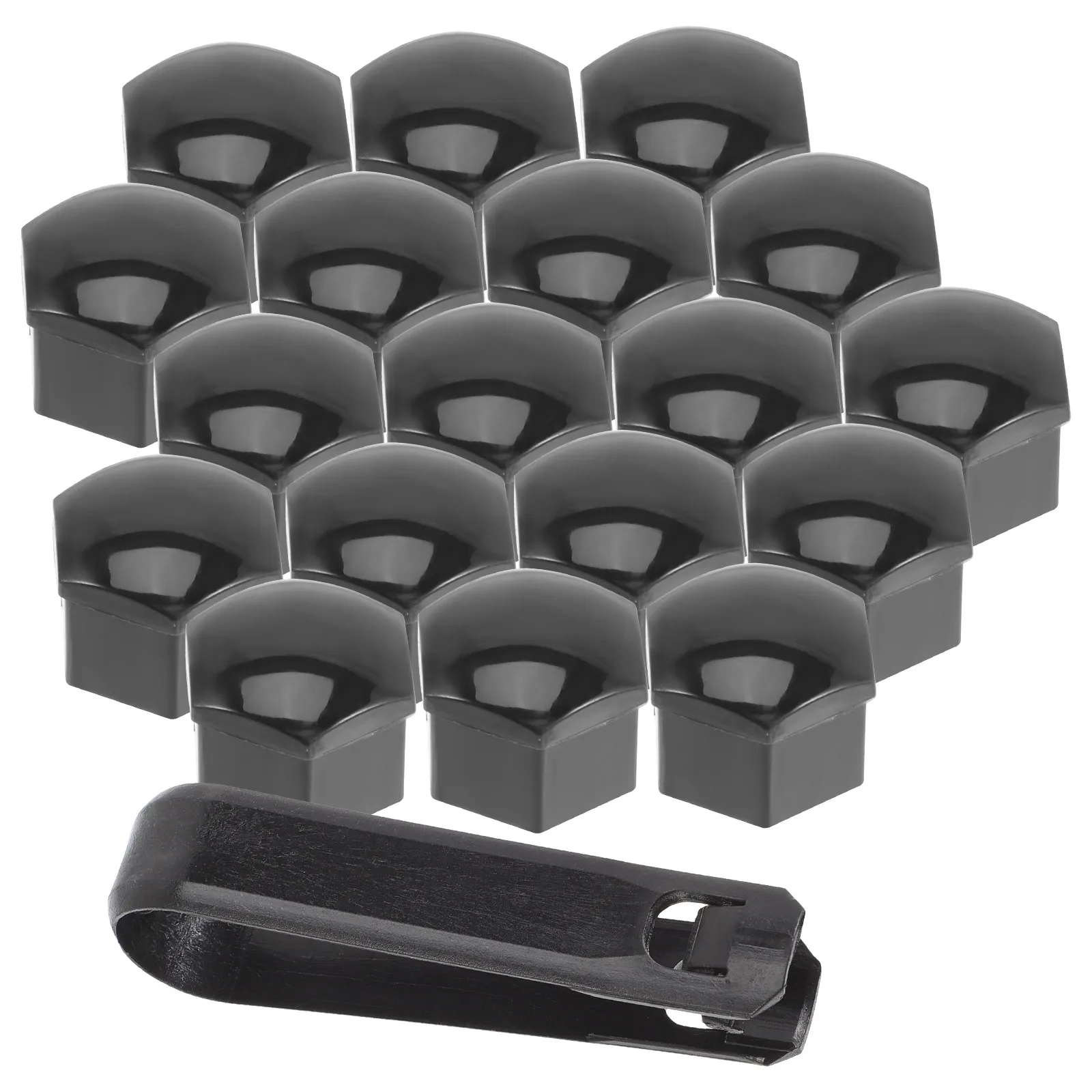 20Pcs Black Lug Nut Caps 17Mm Nylon Wheel Cover Set Car Lug Nut Covers for Trucks Screws Protection Dustproof Wear