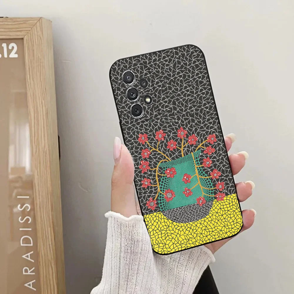 Pumpkin Yayoi Kusama Phone Case For Samsung Galaxy A20,A21s,A22,A31,A32,A52,A53,A72,73,A80,A91Soft Black Cover image 2