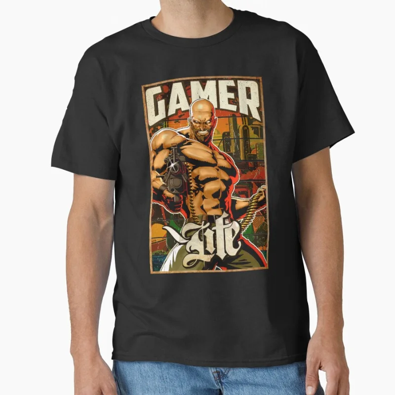 

80s Vintage video game Arcade Metal Slug Character Retro shooting gaming pixel art gift T shirt for men Large size Tops S-6XL