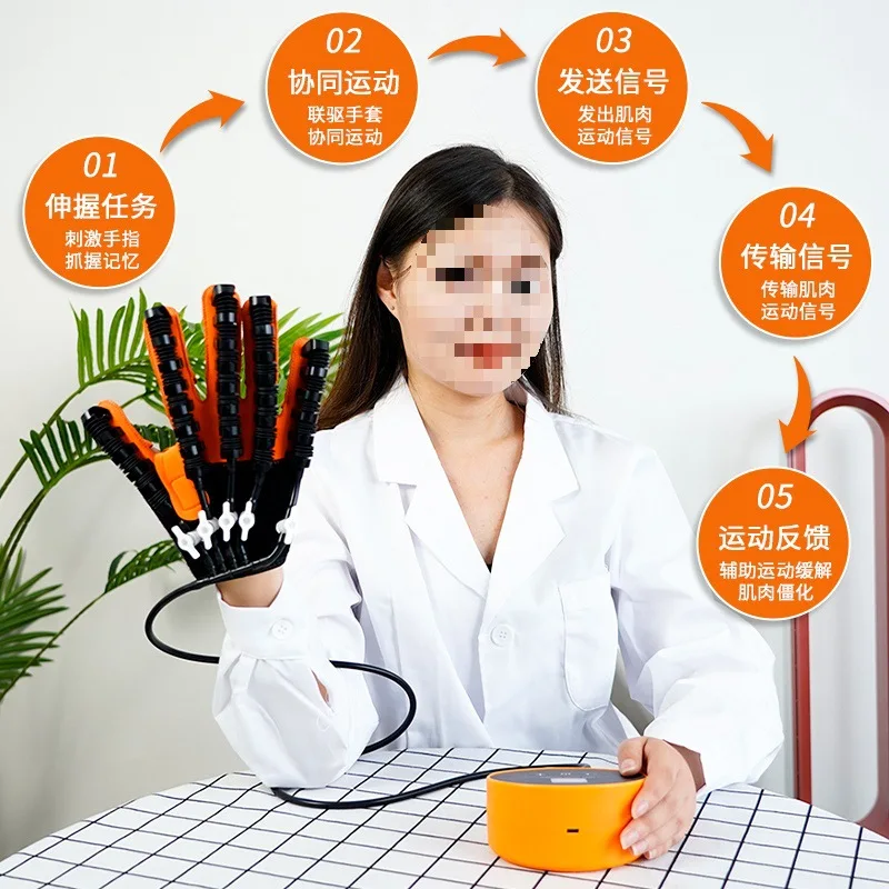 

Finger Rehabilitation Trainer Stroke Hemiplegia Hand Rehabilitation Device Electric Hand Function Rehabilitation Gloves Smart Ro