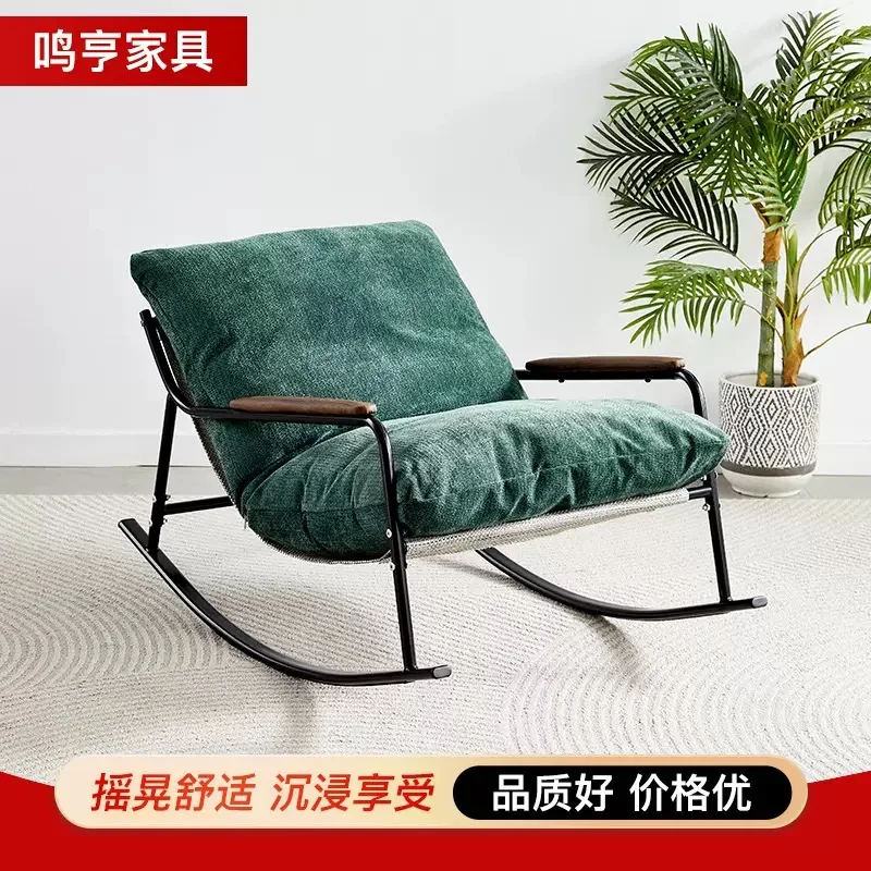 

Одноместное кресло-качалка для отдыха, подходит для дома, балкона или спальни, можно использовать для лежания или сидения, удобно для дневного сна.