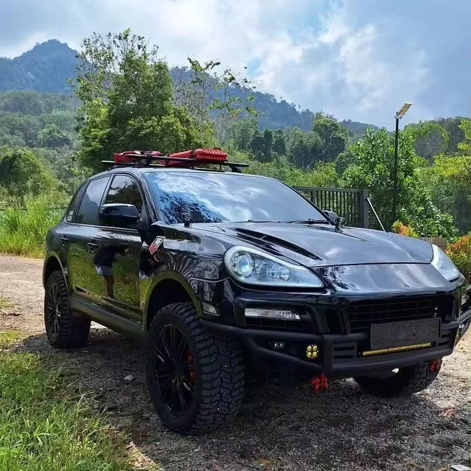 High Quality 6mm Front Bumper for Cayenne 955/957/958 Touareg Carbon Steel Performance Parts New Offroad Accessory view 4