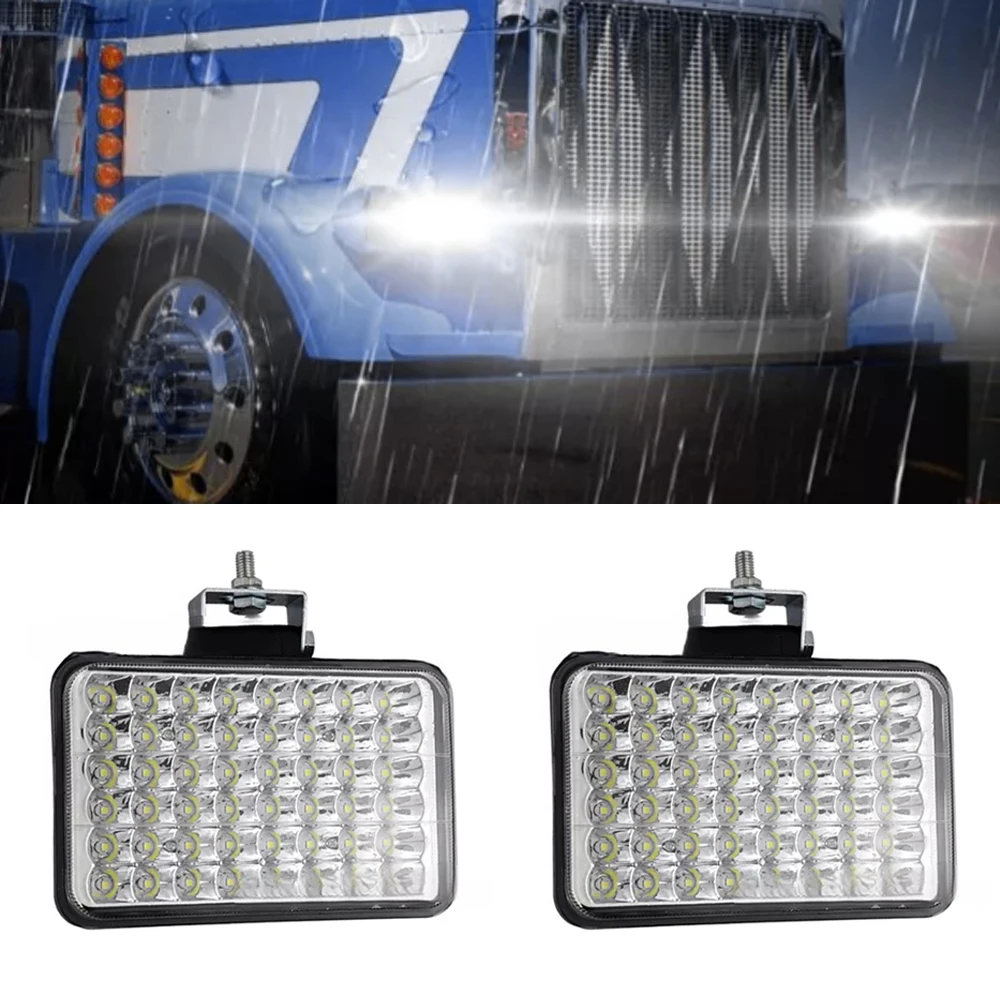 

2pcs Car LED Headlights 48LED Universal For SUVs trucks motorbikes ATVs vans Car LED Headlights Enhanced Night Visibility