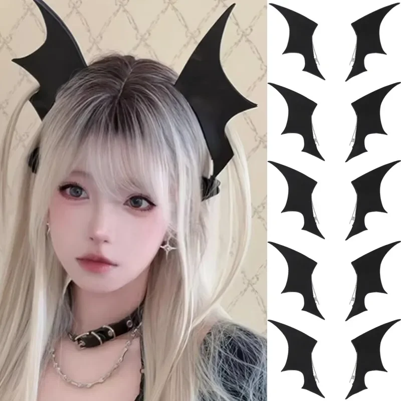 Schwarz INS Teufel Fledermaus Flügel Seite Haar Clip Gothic Haarnadel Halloween Kostüm Zubehör für Unisex Party Decor Flügel Haar Clips