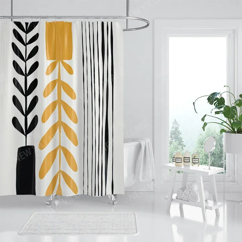 

EE01 Waterproof fabric shower curtain Bathroom curtain accessories 180x200 Bath curtain for shower 240*200 nordic boho decor 24！