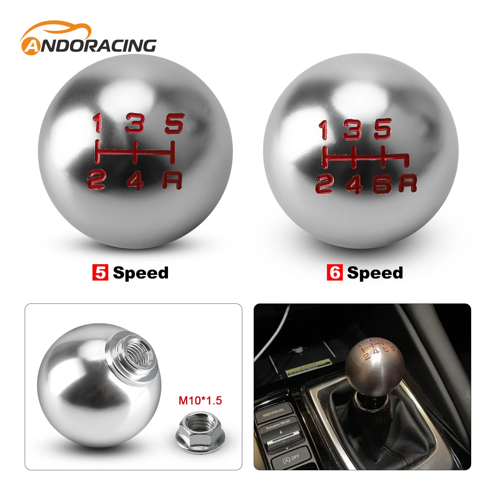 M10 adaptador 5/6 botão de mudança de engrenagem com velocidade bola redonda substituição shifter manual automático vara shift cabeças universal