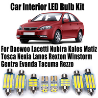 Interior Light LED Bulbs Kit For Daewoo Lacetti Nubira Kalos Matiz Tosca Nexia Lanos Rexton Winstorm Gentra Evanda Tacuma Rezzo