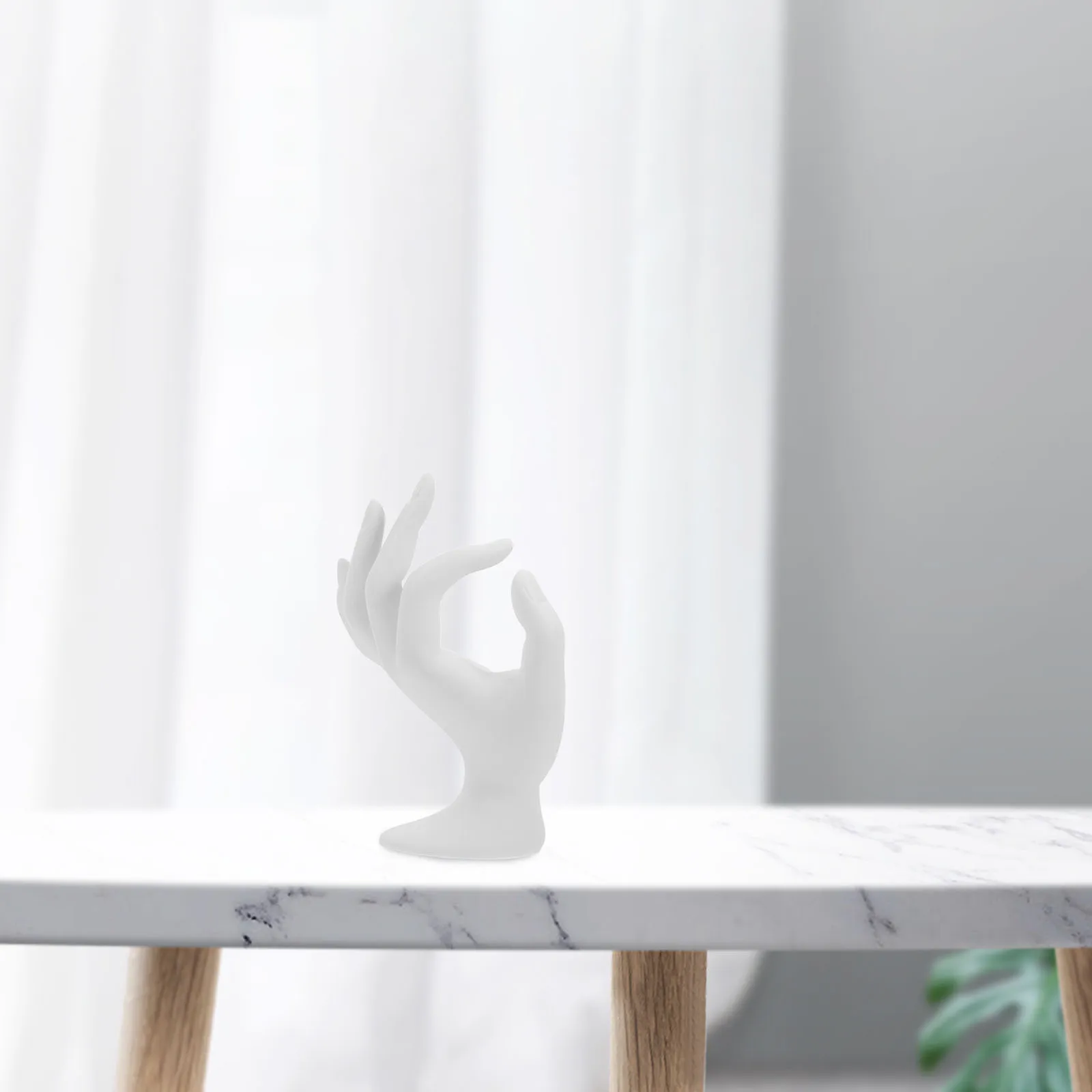 

Hand Shape Jewelry Holder Ring Display Stand Trendy Modern Design Compact Size Sturdy Structure Perfect for Stores Exhibitions