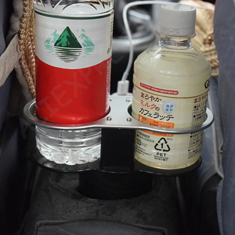 

New1pcs Universal Double Hole Car Cup Holder Drinks Support Automotive Mount Holder Stand Car Bracket Drink Holder