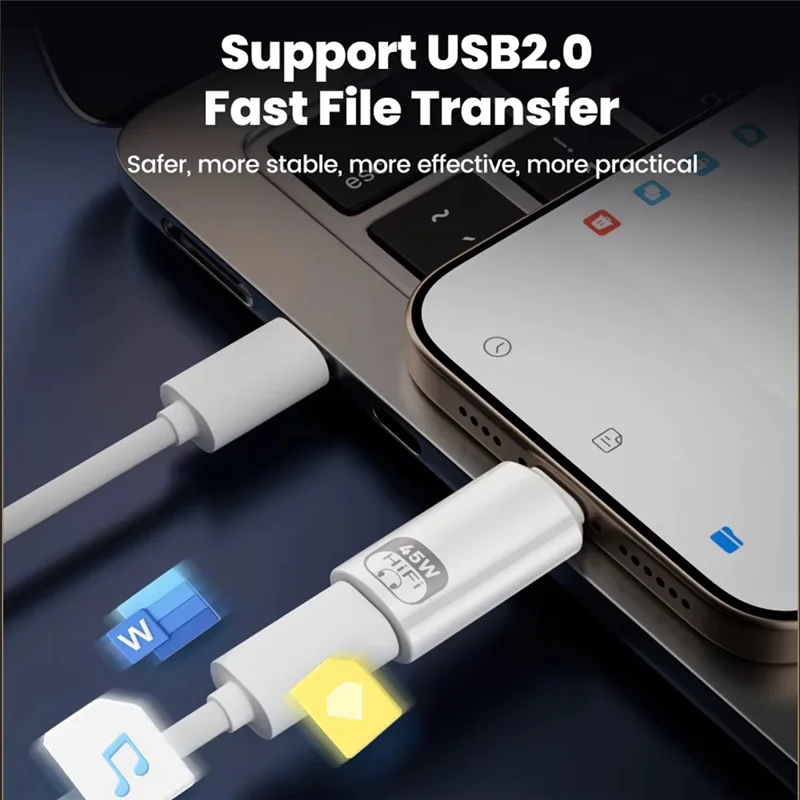 A13E-PD45W Adapter USB Typu C do Interfejsu Obsługuje Szybkie Ładowanie Transfer Danych Typec do Adaptera Interfejsu