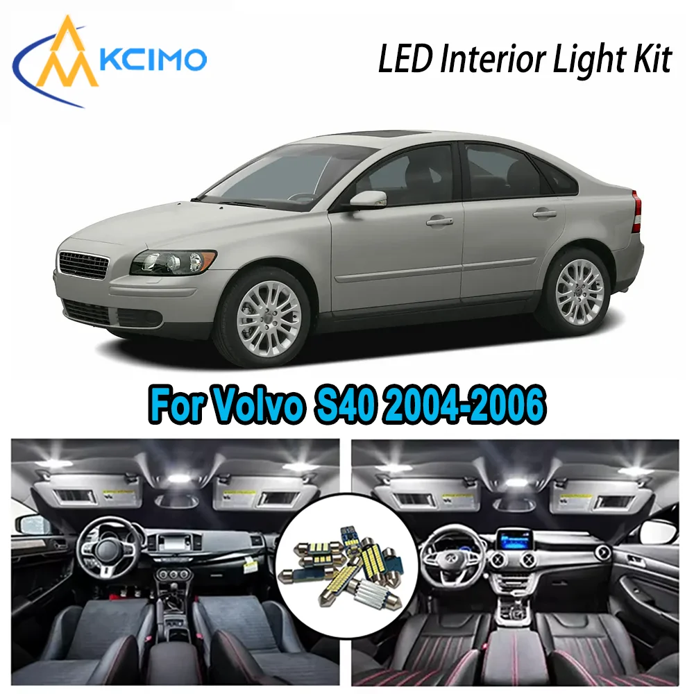 

Premium Bright LED Interior Light Kit for Volvo S40 2004-2006 2005 2006 Dome Map Trunk Car Lamps with Canbus No Error