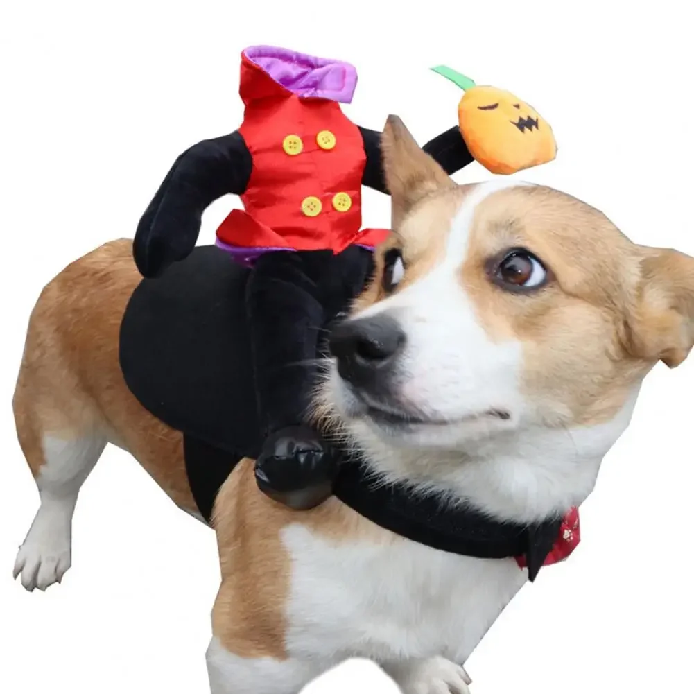 Pet Halloween Costume Pumpkin Costumes Ride Design for Dogs Horrible Cosplay Cloth Halloween Party Dress Up Party Puppy Decorate