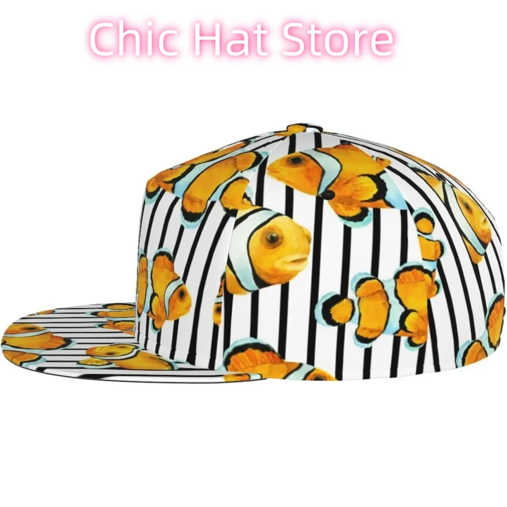 قبعات Snapback للرجال والنساء، قبعة بيسبول يابانية على شكل سمكة كوي، قبعة سائق الشاحنة لركوب الدراجات والرياضة والجري والأسماك الاستوائية